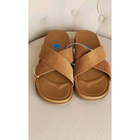NEW UGG MEN'S WAINSCOTT SLIDE CHESTNUT SUEDE SANDALS SLIPPERS SZ 10 - Picture 6 of 8